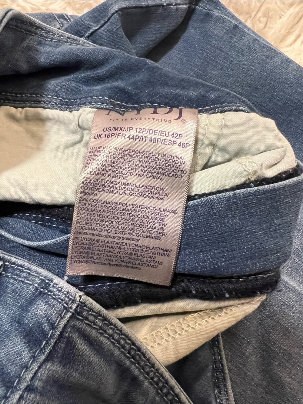 NYDJ Teresa Wide Leg Ankle denim jeans -SZ 12P - Picture 11 of 13